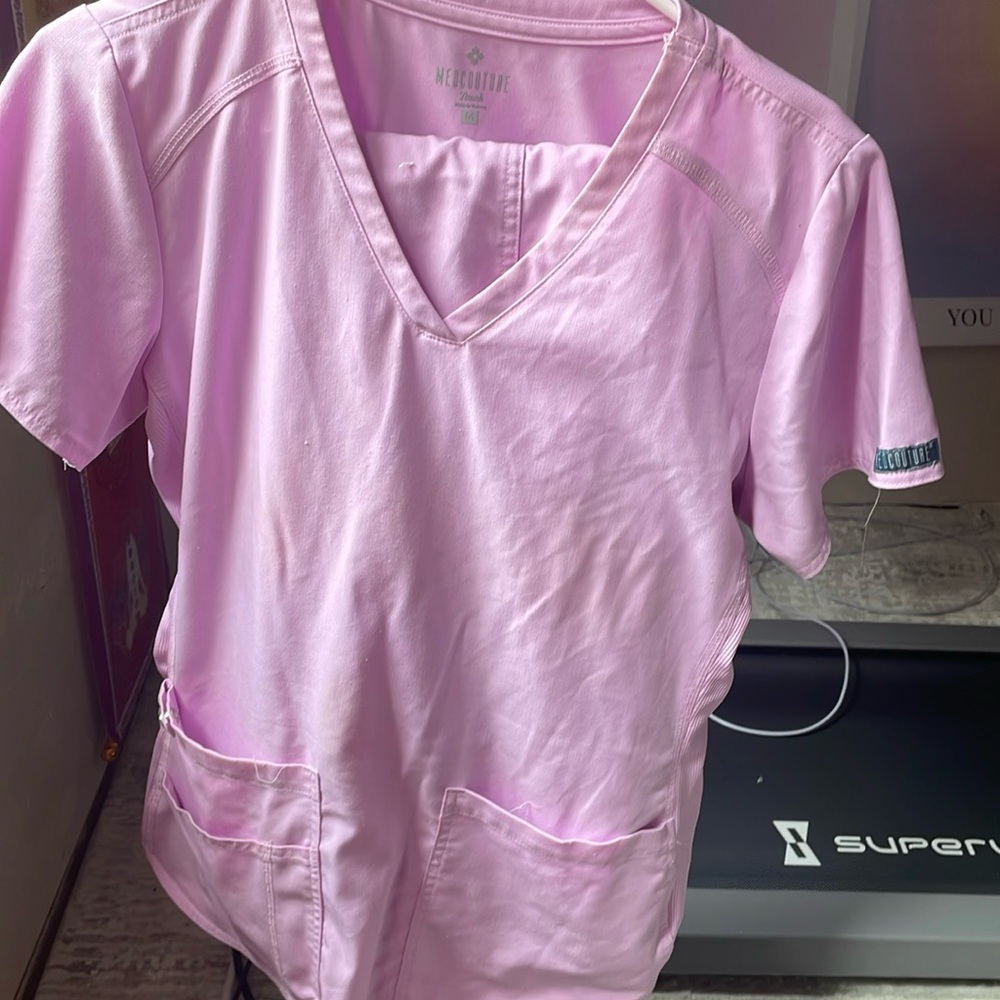 Med couture Touch medium top and bottom cargo pants lilac purple lavender set